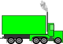 Green bright truck clipart