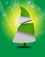 Free Vector Abstract Christmas Tree Background 1