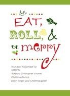 Christmas Bunco Party Invitations drawing