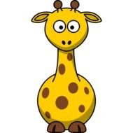 isolated cartoon giraffe