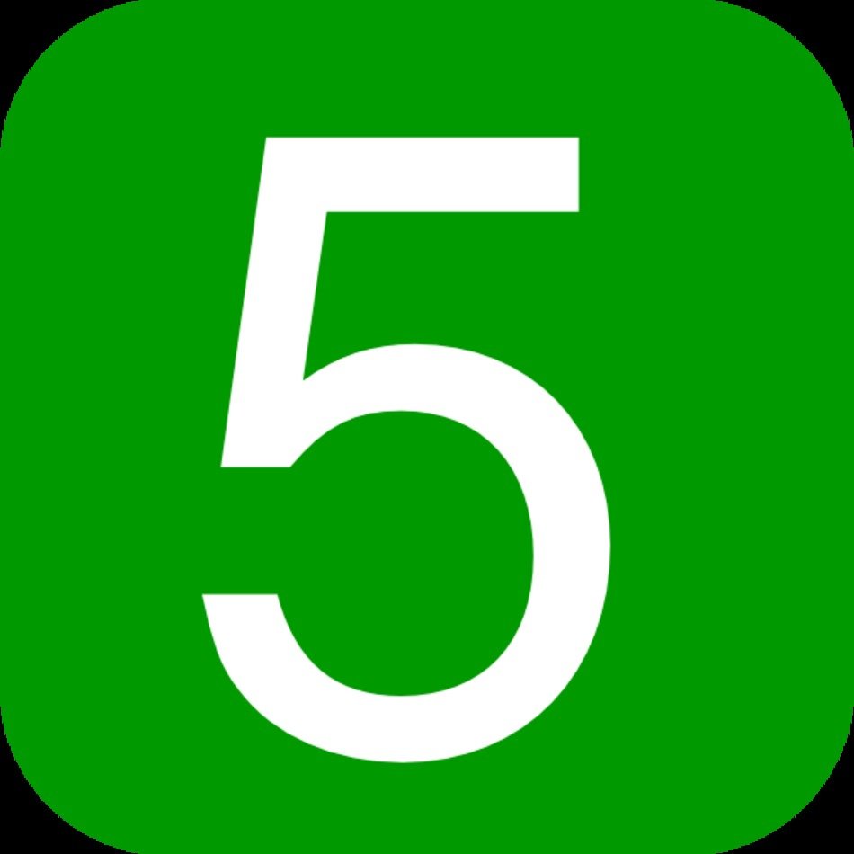 Number 5 Clip Art N49