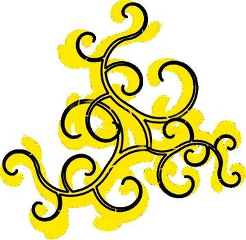 Gold Swirl Clip Art N6