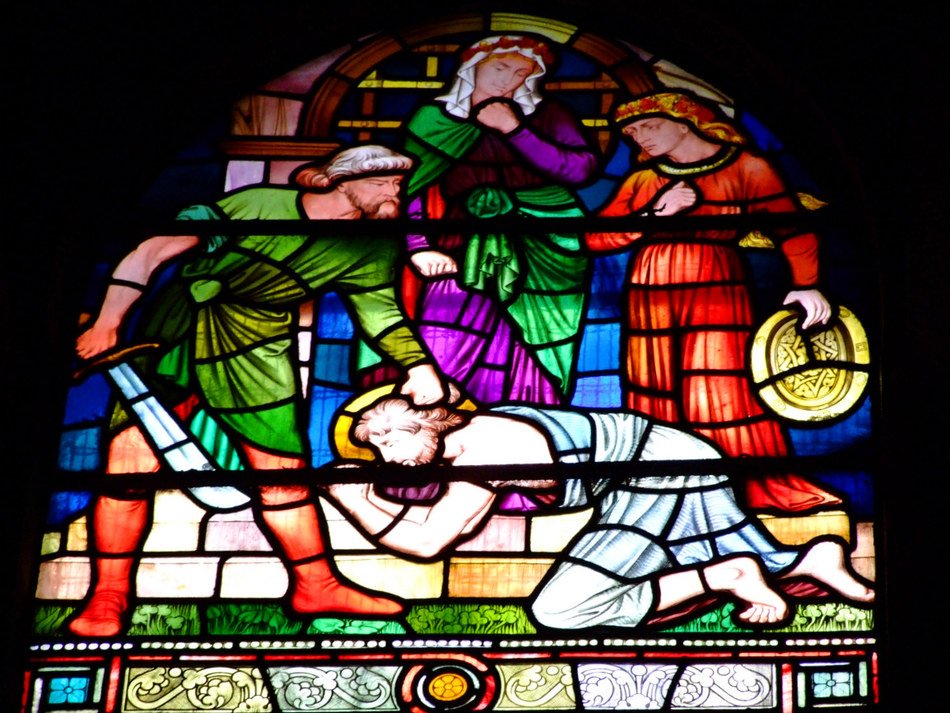 drawing on the church window