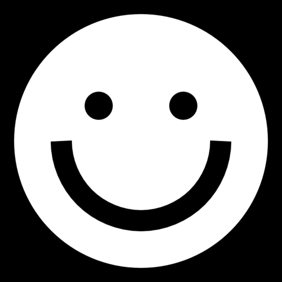 White Smiley Face Clip Art N7