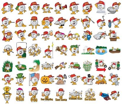 Golf Ball Cartoons Clip Art N28