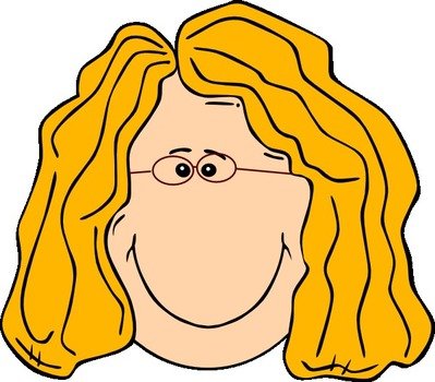 Cartoon Girl With Glasses Clip Art N3