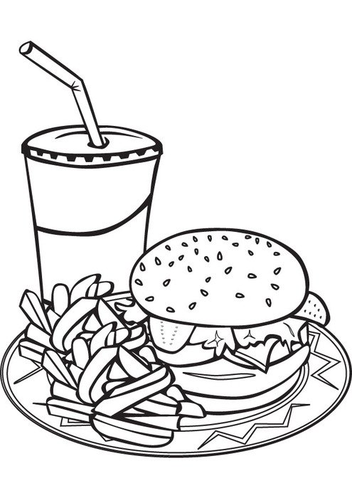 junk food coloring pages printables free image download