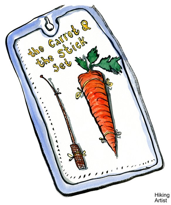 Clipart of Carrot And Stick