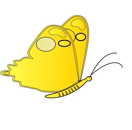 Yellow Butterfly Clip Art N22
