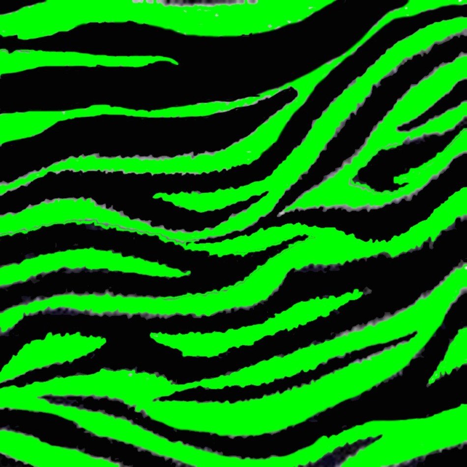 Green Zebra Print