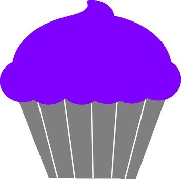 Purple Cupcake Clip Art N2