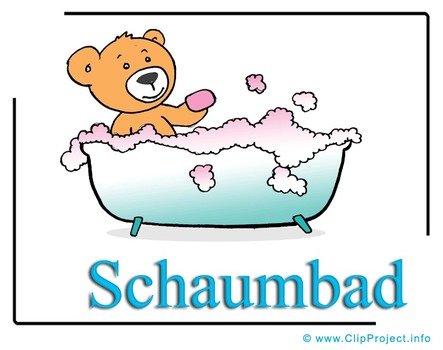 Bildtitel Schaumbad Cartoon Clipart Bild