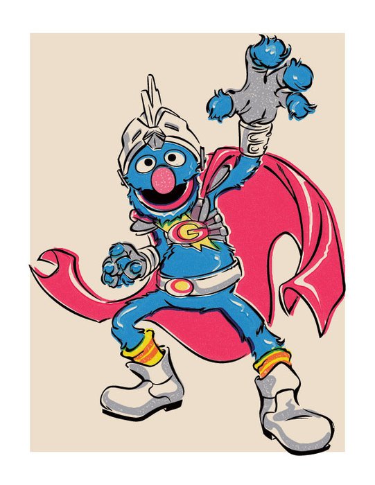 Sesame Street Super Grover Cartoon free image download