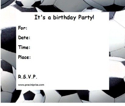 Free Printable Football Birthday Invitations