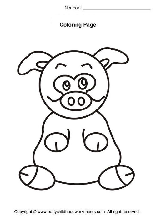 Pig Valentine Coloring Pages