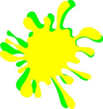 Yellow Paint Splatter Clip Art N10
