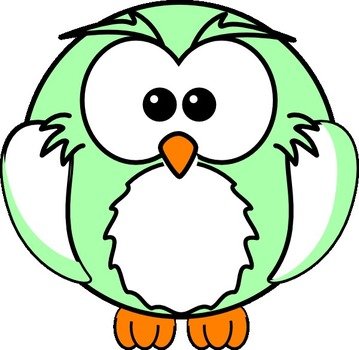 Green Owl Clip Art N18