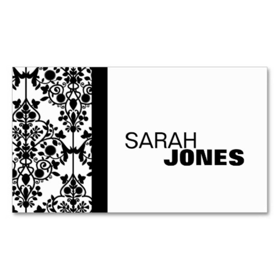 Http bizcardstudiocouk templates black And White Damask Elegant