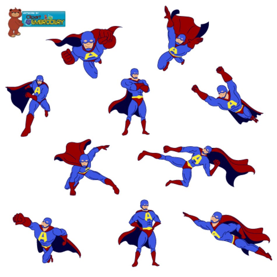 Super Hero Clip Art N93