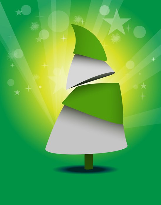 Free Vector Abstract Christmas Tree Background 1
