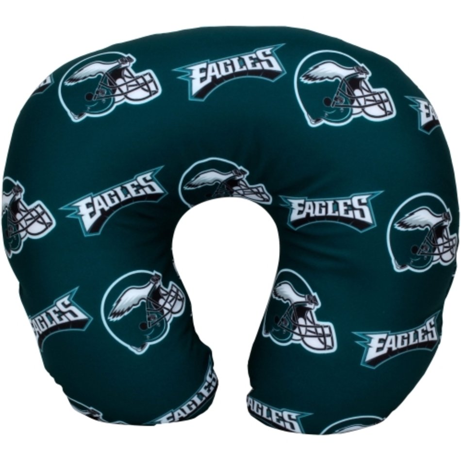 Philadelphia Eagles Beaded Neck Pillow Midnight Green