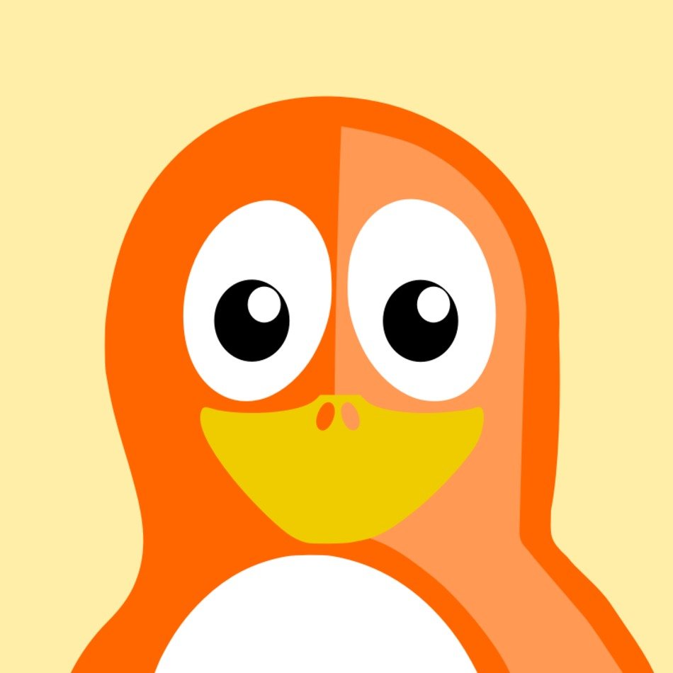 Clip Art of orange Penguin