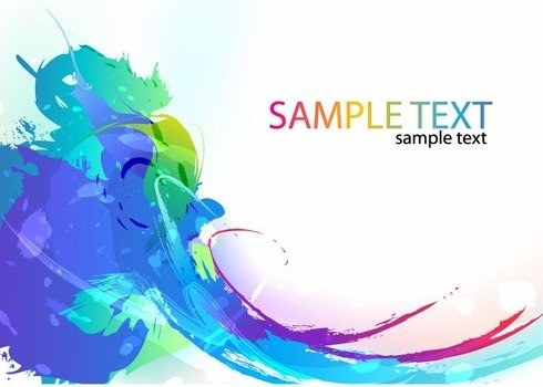 Watercolor Paint Splashes