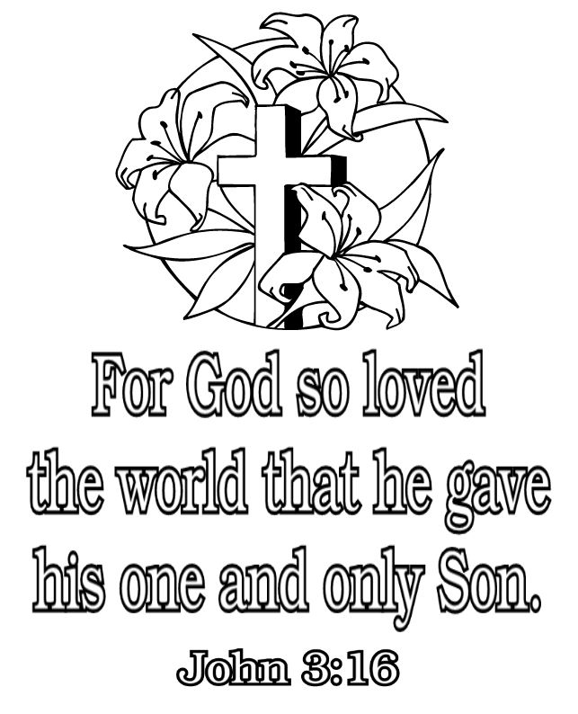 John 3 16 Coloring Page free image download