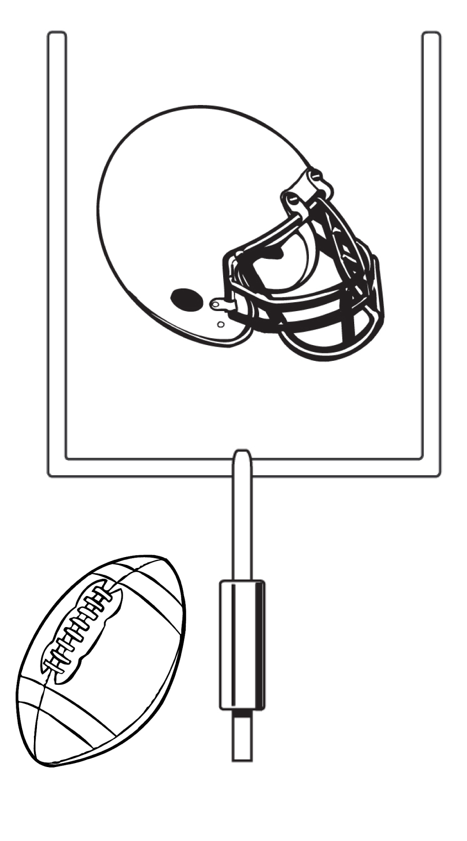 Football Goal Post as a graphic illustration free image download