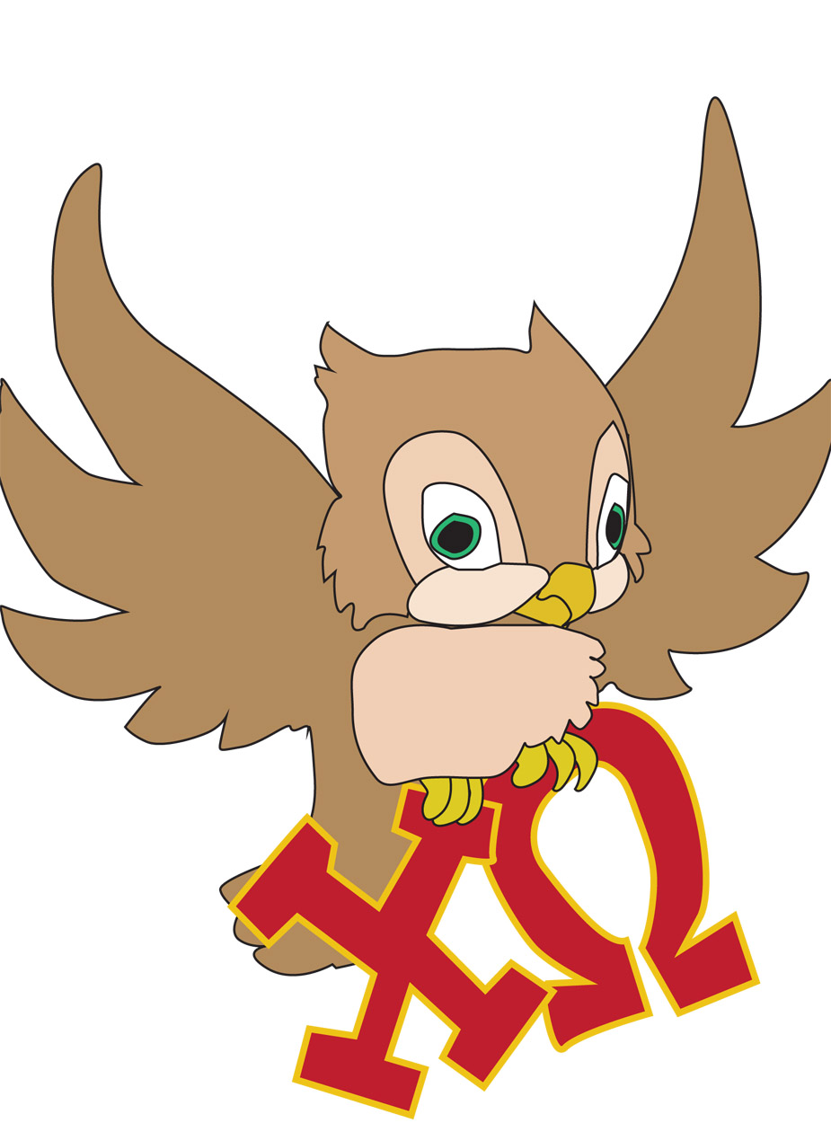 Clip art of Chi Omega Owl free image download