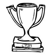 Trophy Coloring Page drawing