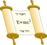 Tora Scroll With The Text And God Said E mc2 There Was Light