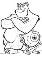 Mike And Sully Monsters Inc Coloring Pages