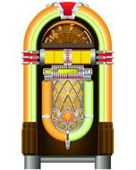 Colorful retro jukebox clipart