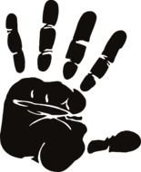 Hand Print Clip Art N43