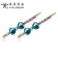 Hairpin Clip Hair Accessory Exquisite Small Glass Wafer Bangs