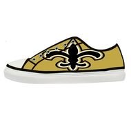 Orleans Saints Logo NFL Custom Canvas Shoes Women Black