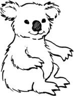 Animal Koala Bear Coloring Page