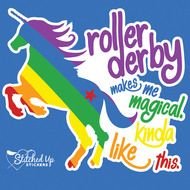 Clipart of Rainbow roller Derby