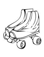 isolated drawn roller skates