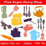 Kitchen Home Silhouette Graphics Clipart Personal Use And Small