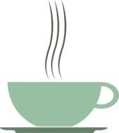isolated green coffee cup