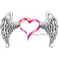 Angel Wings heart drawing