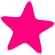 Hot Pink Stars Clip Art N2