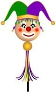 Mardi Gras Jester Clip Art drawing
