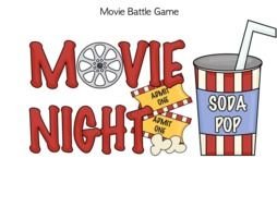 Colorful Movie Night clipart