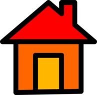 Cartoon Home Clip Art drawing