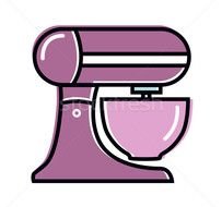 Stock Vector Illustration Stylized Retro Mixer