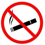 red round no smoking sign