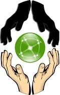 Open Hands Clipart drawing